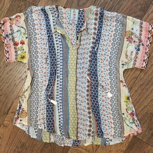 Johnny Was Front Tie XS 100% Rayon Fits Like A Medium Super Cute Smoke Free Home